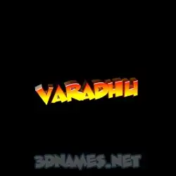varadhu in Black Background style - 3D name wallpaper