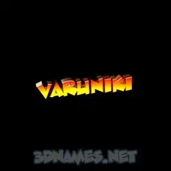 varuniki in Black Background style - 3D name wallpaper