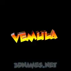 vemula in Black Background style - 3D name wallpaper
