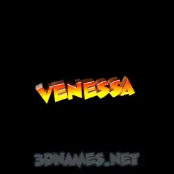 venessa in Black Background style - 3D name wallpaper