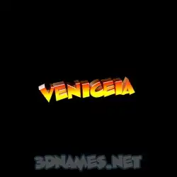 veniceia in Black Background style - 3D name wallpaper