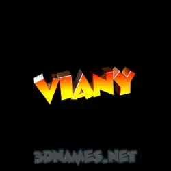 viany in Black Background style - 3D name wallpaper