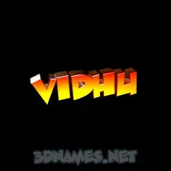 vidhu in Black Background style - 3D name wallpaper