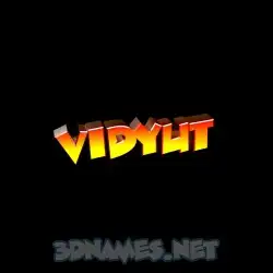 vidyut in Black Background style - 3D name wallpaper