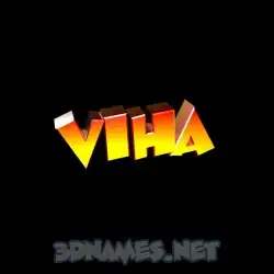 viha in Black Background style - 3D name wallpaper