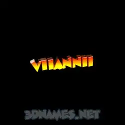 viiannii in Black Background style - 3D name wallpaper