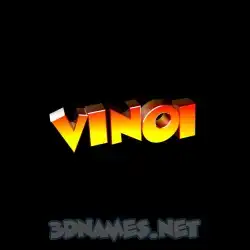 vinoi in Black Background style - 3D name wallpaper