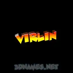 virlin in Black Background style - 3D name wallpaper