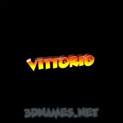 vittorio in Black Background style - 3D name wallpaper