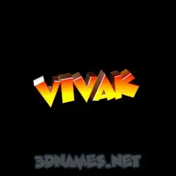 vivak in Black Background style - 3D name wallpaper