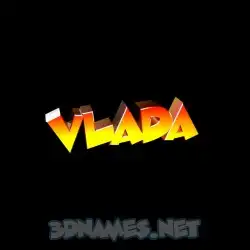 vlada in Black Background style - 3D name wallpaper