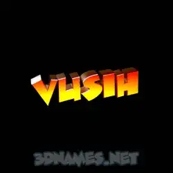 vusih in Black Background style - 3D name wallpaper
