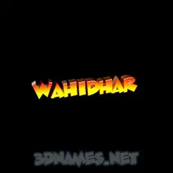 wahidhar in Black Background style - 3D name wallpaper