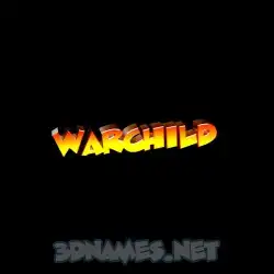 warchild in Black Background style - 3D name wallpaper