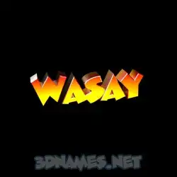 wasay in Black Background style - 3D name wallpaper