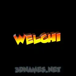 welchi in Black Background style - 3D name wallpaper