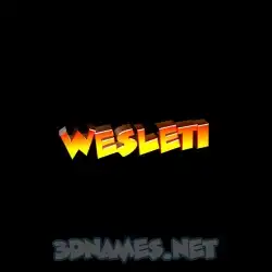wesleti in Black Background style - 3D name wallpaper