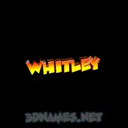 whitley in Black Background style - 3D name wallpaper