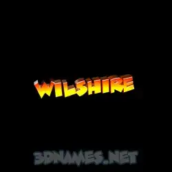 wilshire in Black Background style - 3D name wallpaper