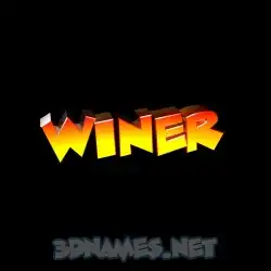 winer in Black Background style - 3D name wallpaper