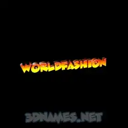worldfashion in Black Background style - 3D name wallpaper