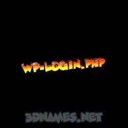 wp-login.php in Black Background style - 3D name wallpaper
