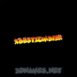 xbestzombiex in Black Background style - 3D name wallpaper
