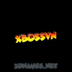 xbossvn in Black Background style - 3D name wallpaper