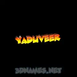 yaduveer in Black Background style - 3D name wallpaper