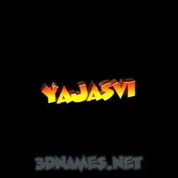 yajasvi in Black Background style - 3D name wallpaper