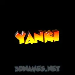 yanki in Black Background style - 3D name wallpaper