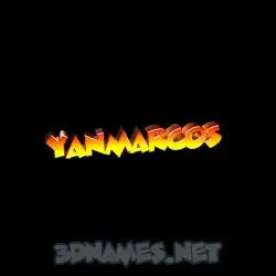 yanmarcos in Black Background style - 3D name wallpaper