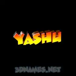 yashu in Black Background style - 3D name wallpaper