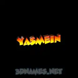 yasmein in Black Background style - 3D name wallpaper
