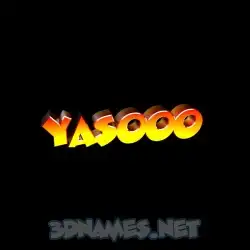 yasooo in Black Background style - 3D name wallpaper