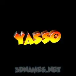 yasso in Black Background style - 3D name wallpaper