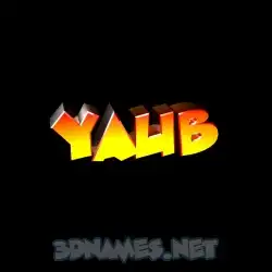 yaub in Black Background style - 3D name wallpaper