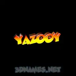 yazooy in Black Background style - 3D name wallpaper