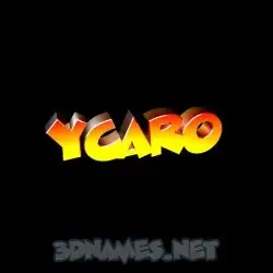 ycaro in Black Background style - 3D name wallpaper