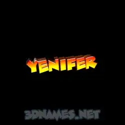 yenifer in Black Background style - 3D name wallpaper