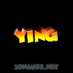 ying in Black Background style - 3D name wallpaper