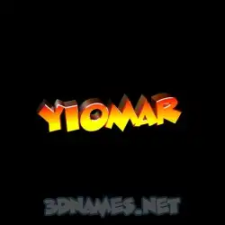 yiomar in Black Background style - 3D name wallpaper