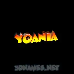 yoania in Black Background style - 3D name wallpaper