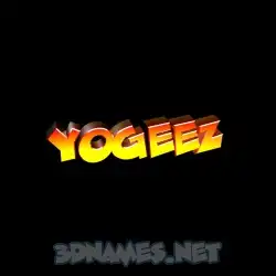 yogeez in Black Background style - 3D name wallpaper