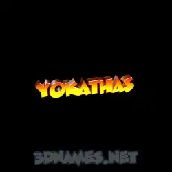 yokathas in Black Background style - 3D name wallpaper