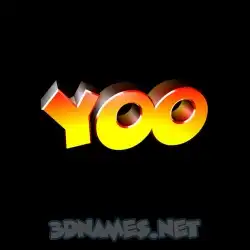 yoo in Black Background style - 3D name wallpaper
