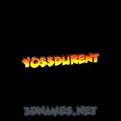 yossdurent in Black Background style - 3D name wallpaper