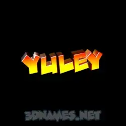 yuley in Black Background style - 3D name wallpaper