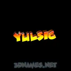 yulsic in Black Background style - 3D name wallpaper