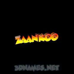 zaankoo in Black Background style - 3D name wallpaper